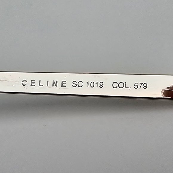 Celine SC1019 Col. 579 Silver Frame Yellow Gradient Flash Gold Lens Sunglasses - Picture 7 of 14